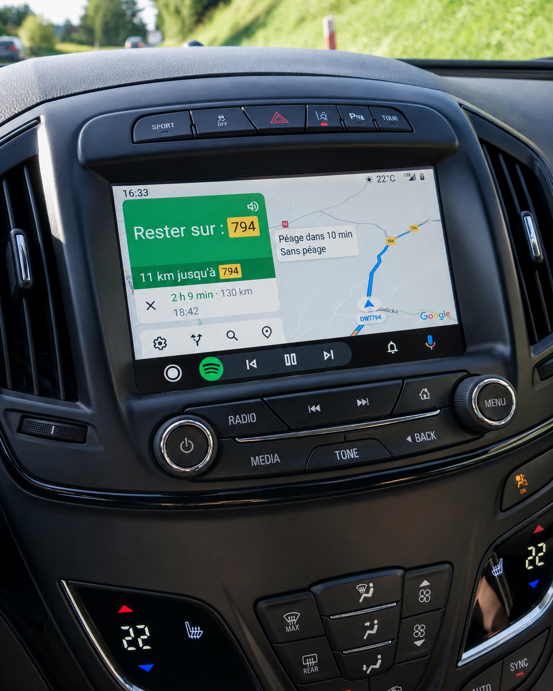 Pantalla CarPlay/Android Opel Insignia (2013-2017) — Pantalla táctil HD inalámbrica