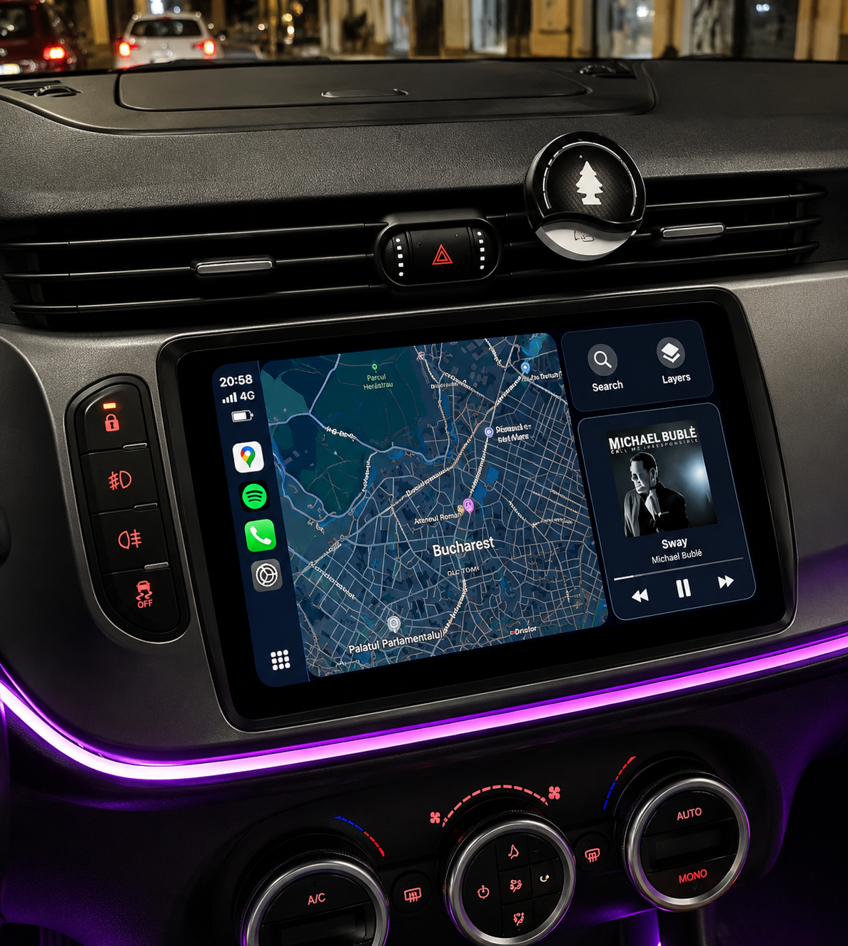 Pantalla CarPlay/Android Alfa Romeo Giulietta (2015-2018) — Pantalla táctil HD inalámbrica